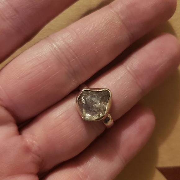 Herkimer Quartz Ring 925 Silver - Picture 8 of 16